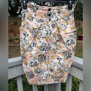 Rare Vintage (like new) Judi Rosen Denim High Waisted Floral Print Pencil Skirt